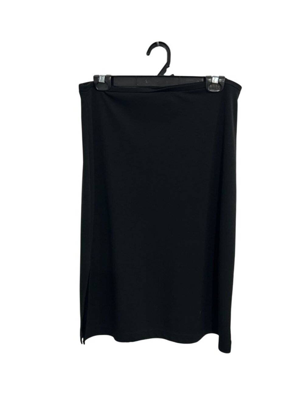 Merona Medium Black Knee-Length Skirt Side Slit Minimalist 90s Minimalism